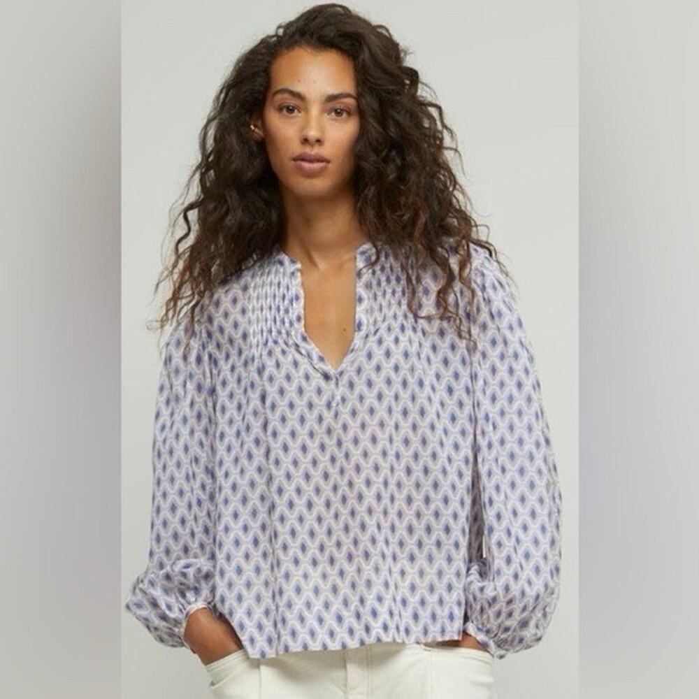 CLOSED Fallon Cotton Blouse Long Sleeve Diamond Print